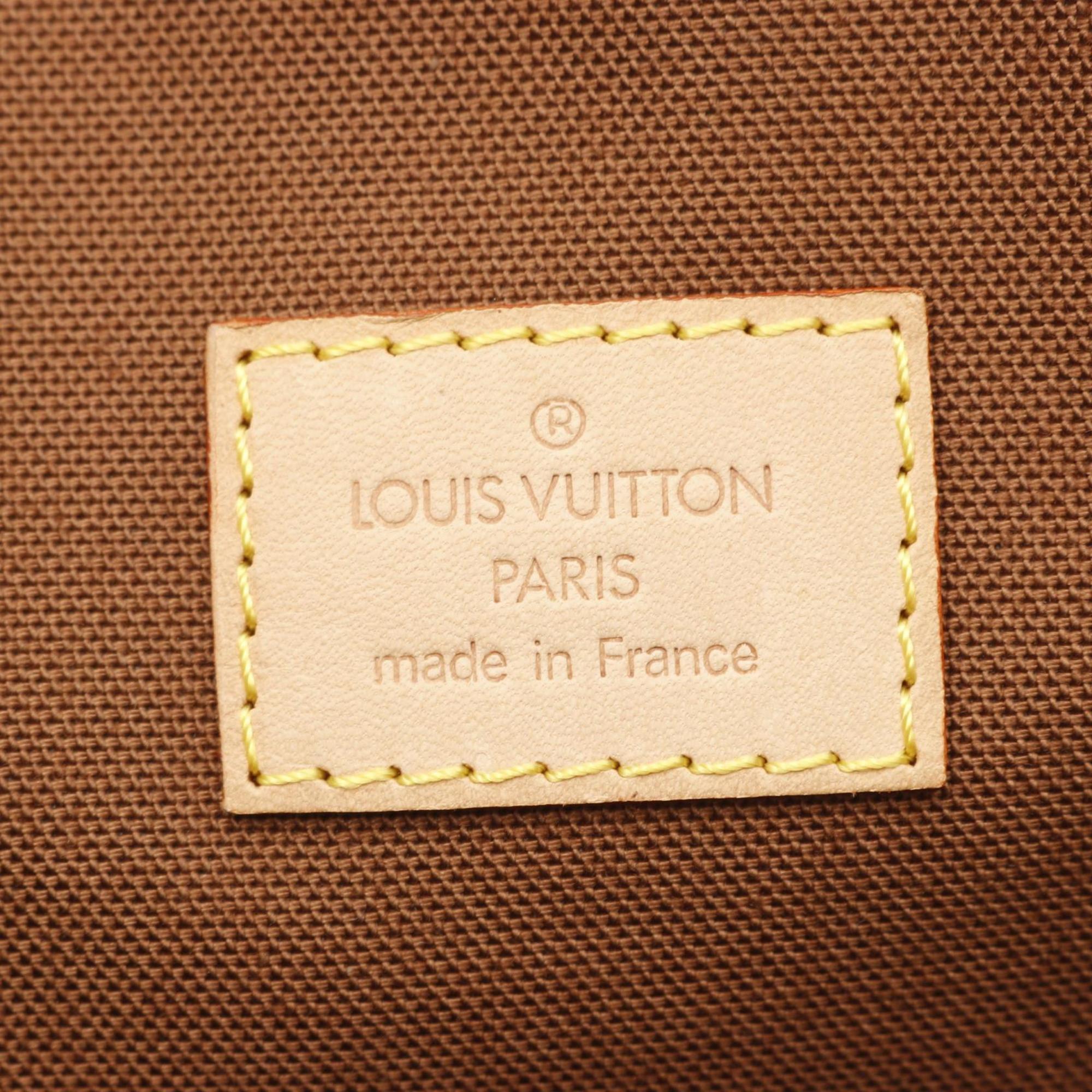 Louis Vuitton Brown Coated Canvas Leather Tote Bag (Pre-Owned)