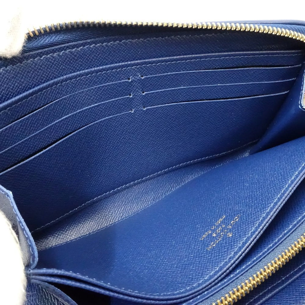 Louis Vuitton Monogram Blue Canvas Long Wallet (Bi-Fold) (Pre-Owned)