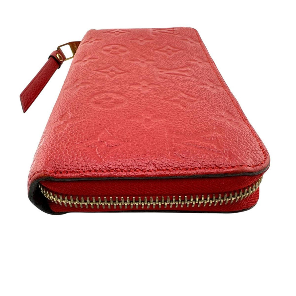Louis Vuitton Monogram Empreinte Red Color Monogram Empreinte Long Wallet (Bi-Fold) (Pre-Owned)