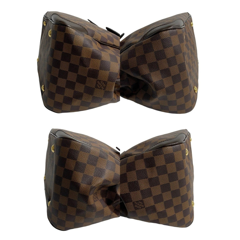 Louis Vuitton Brown Leather Pvc Handbag Tote Bag (Pre-Owned)