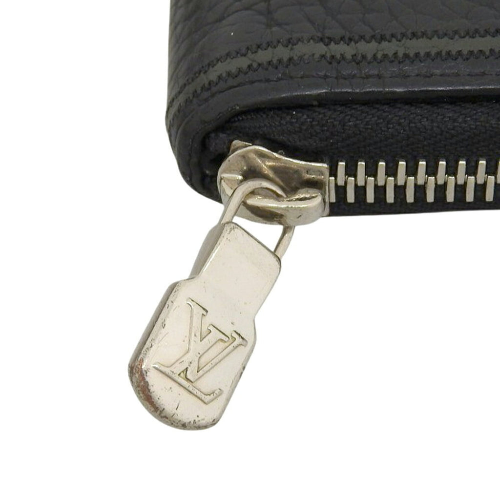 Louis Vuitton Black Leather Long Wallet (Bi-Fold) (Pre-Owned)