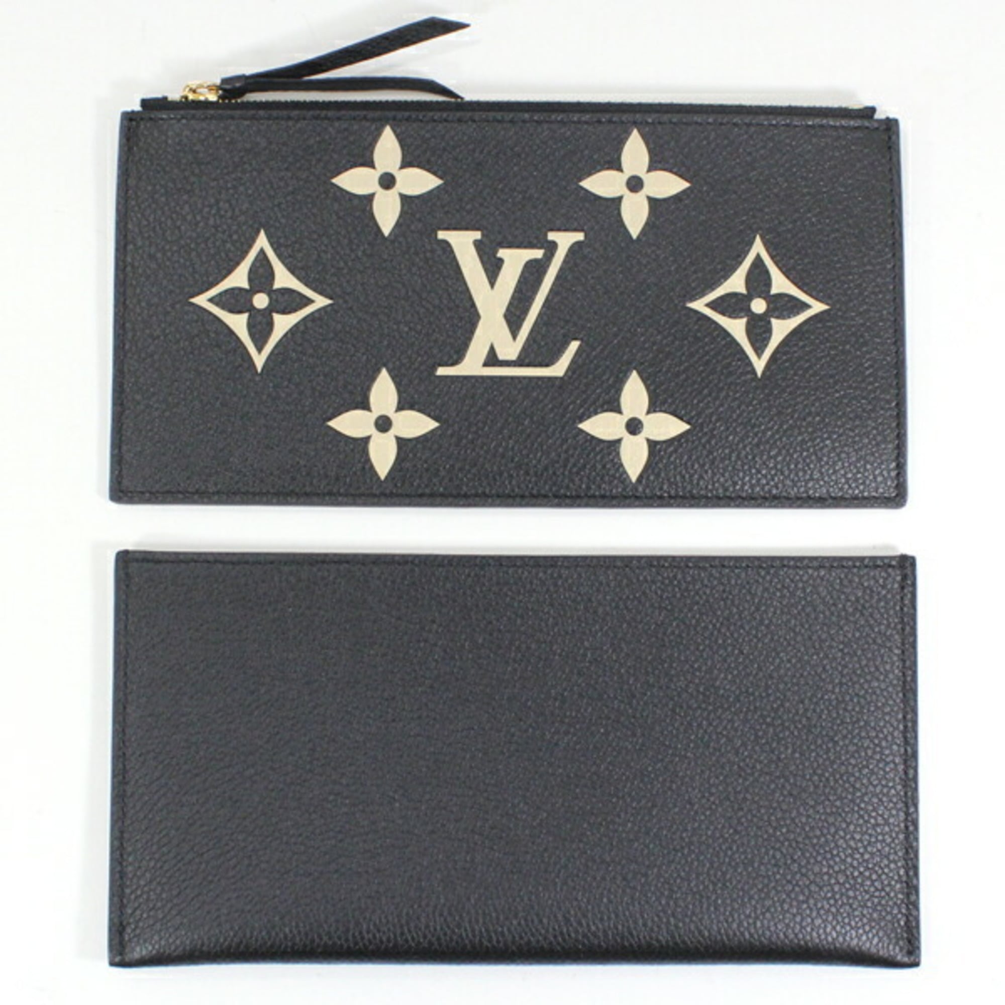 Louis Vuitton Beige Bicolor Black Monogram Empreinte Clutch Bag Pochette Shoulder Bag (Pre-Owned)