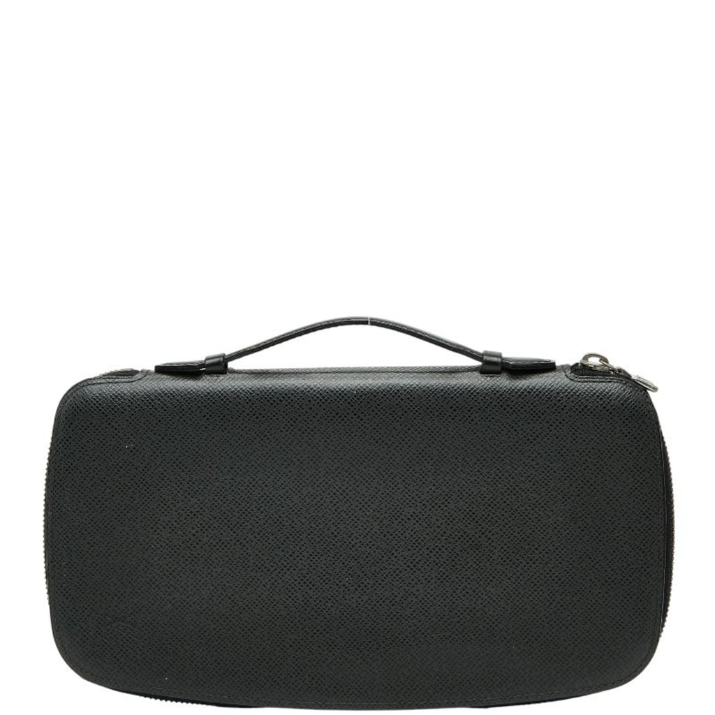 Louis Vuitton Ardoise Black Leather Pouch (Pre-Owned)