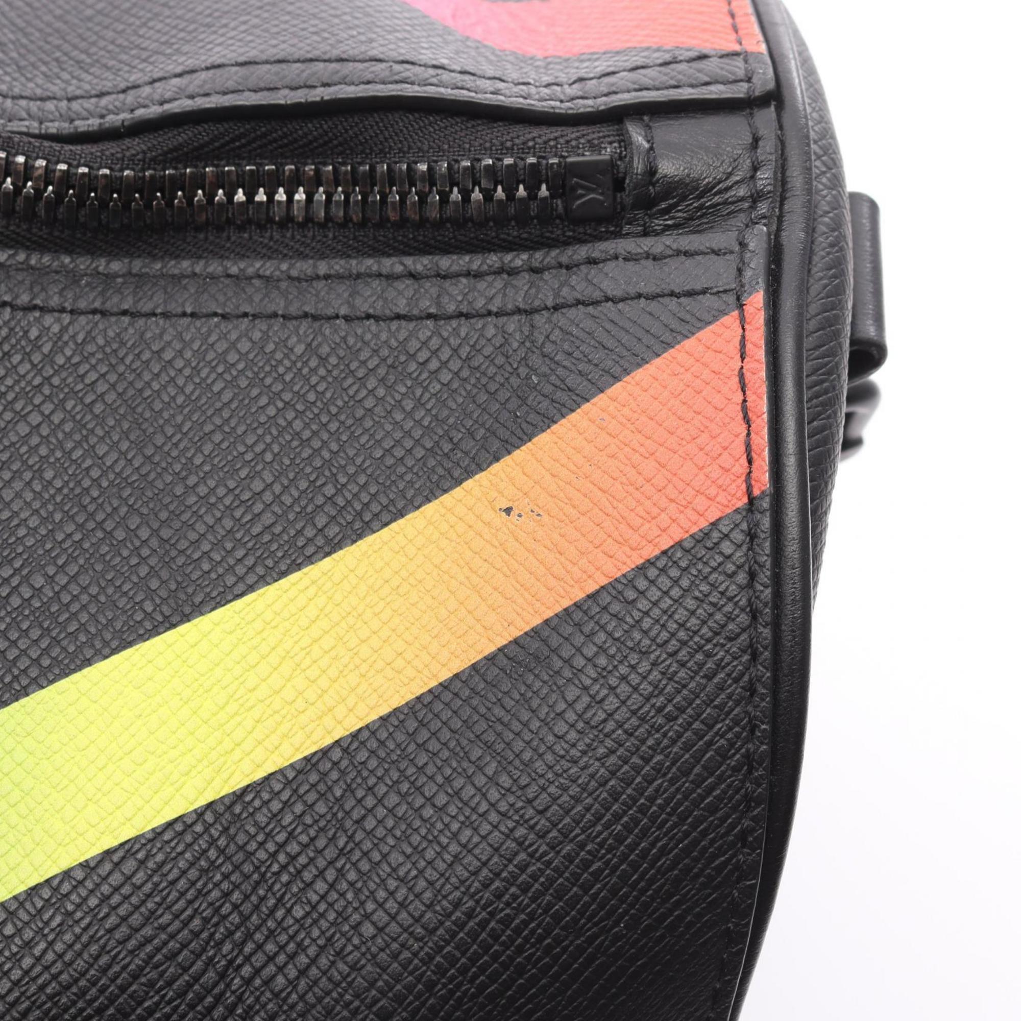 Louis Vuitton Black Multi-Color Noir Leather Boston Bag (Pre-Owned)