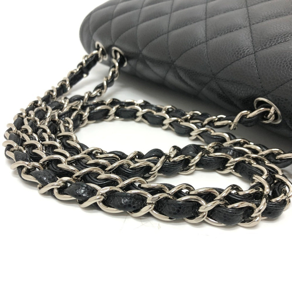 Classic Single Flap Bag Quilted Caviar Jumbo