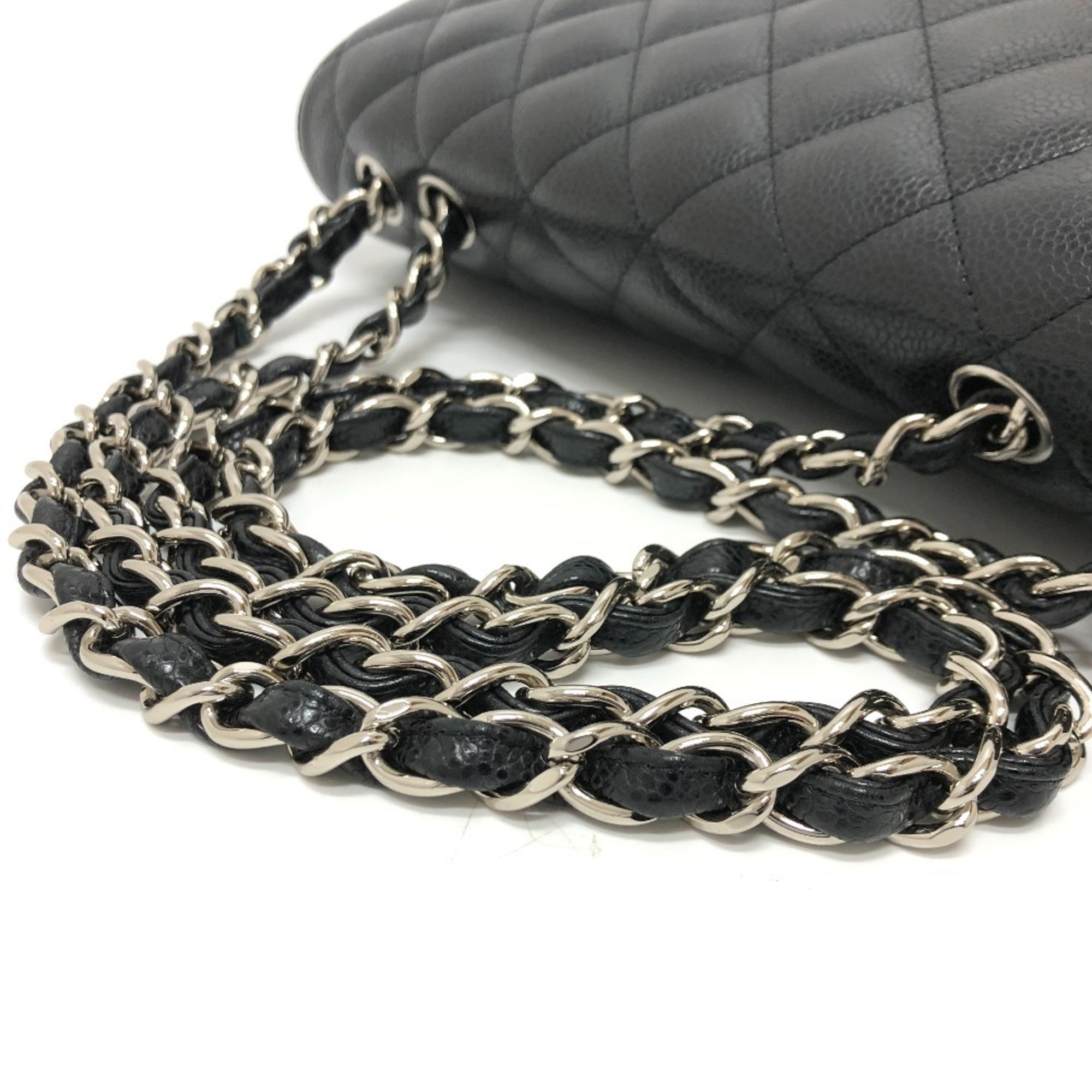 Classic Single Flap Bag Quilted Caviar Jumbo