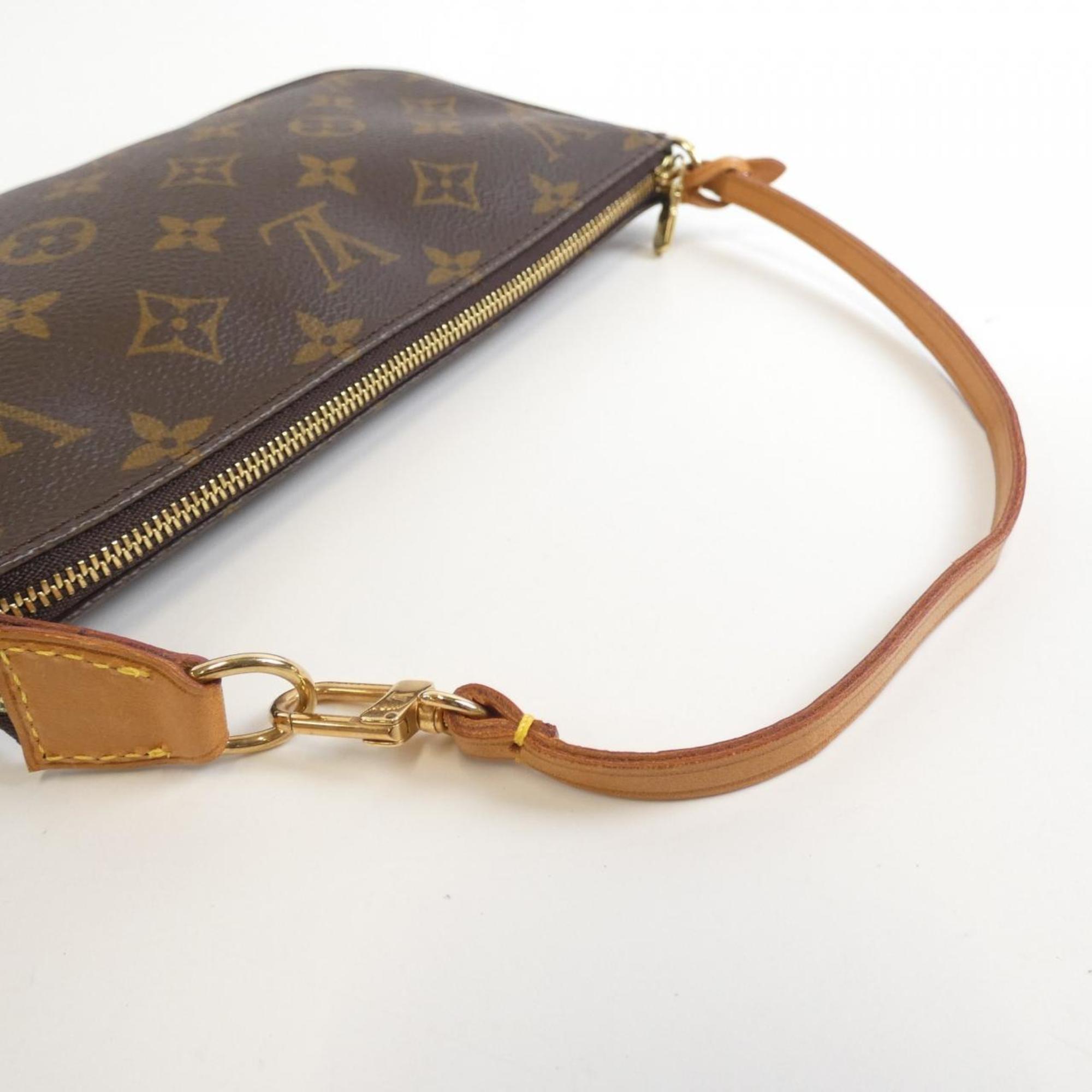 Louis Vuitton Marron Coated Canvas Pouch (Pre-Owned)