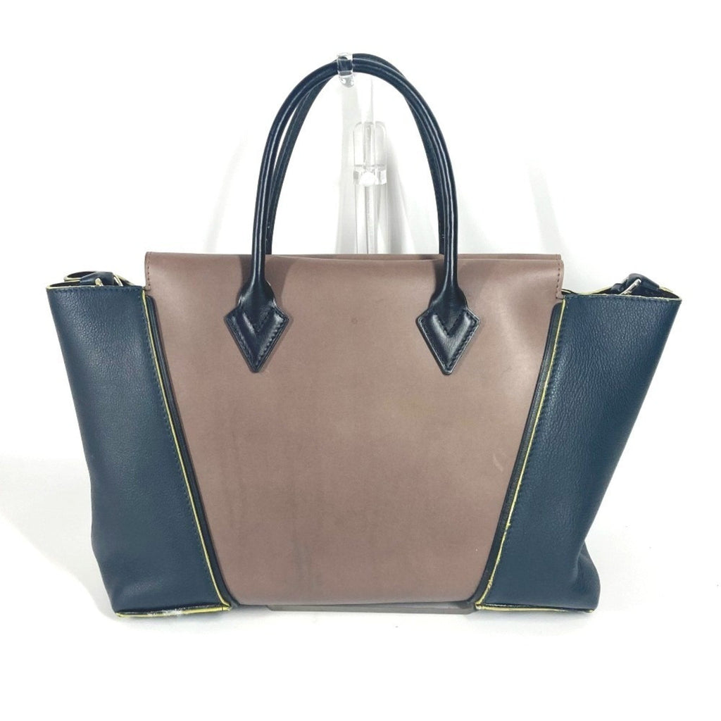 Louis Vuitton Black Brown Leather Handbag Tote Bag (Pre-Owned)