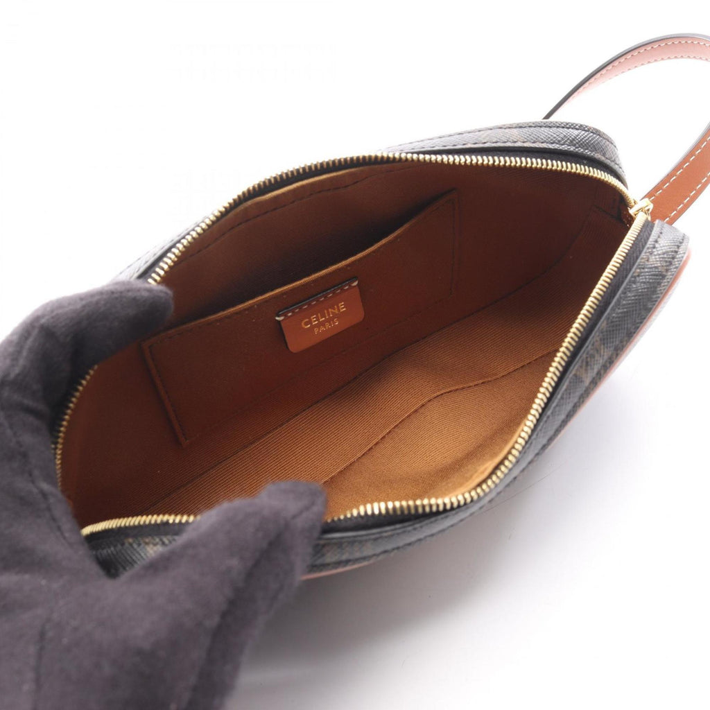 Triomphe East-West Shoulder Bag Triomphe Coated Canvas