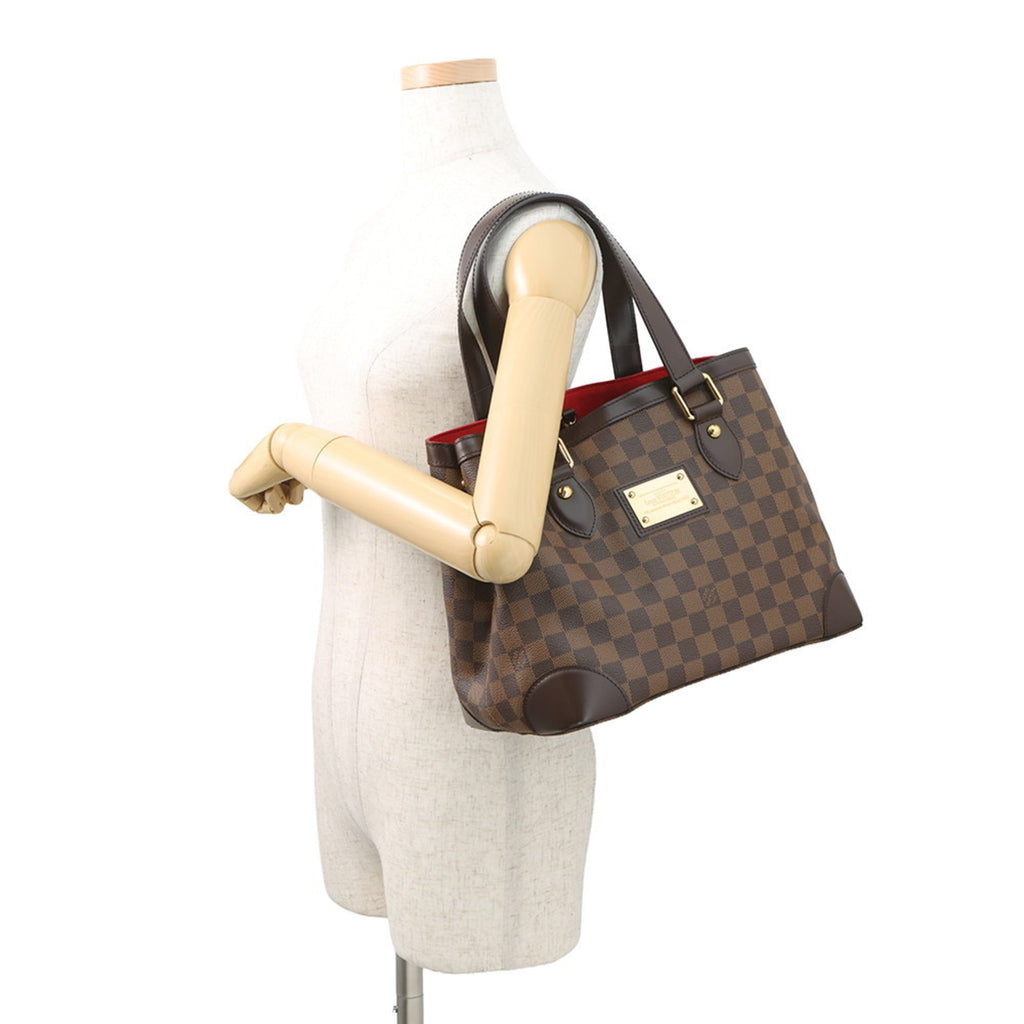Louis Vuitton Damier Damier Canvas Ebene Red Color Handbag Shoulder Bag Tote Bag (Pre-Owned)