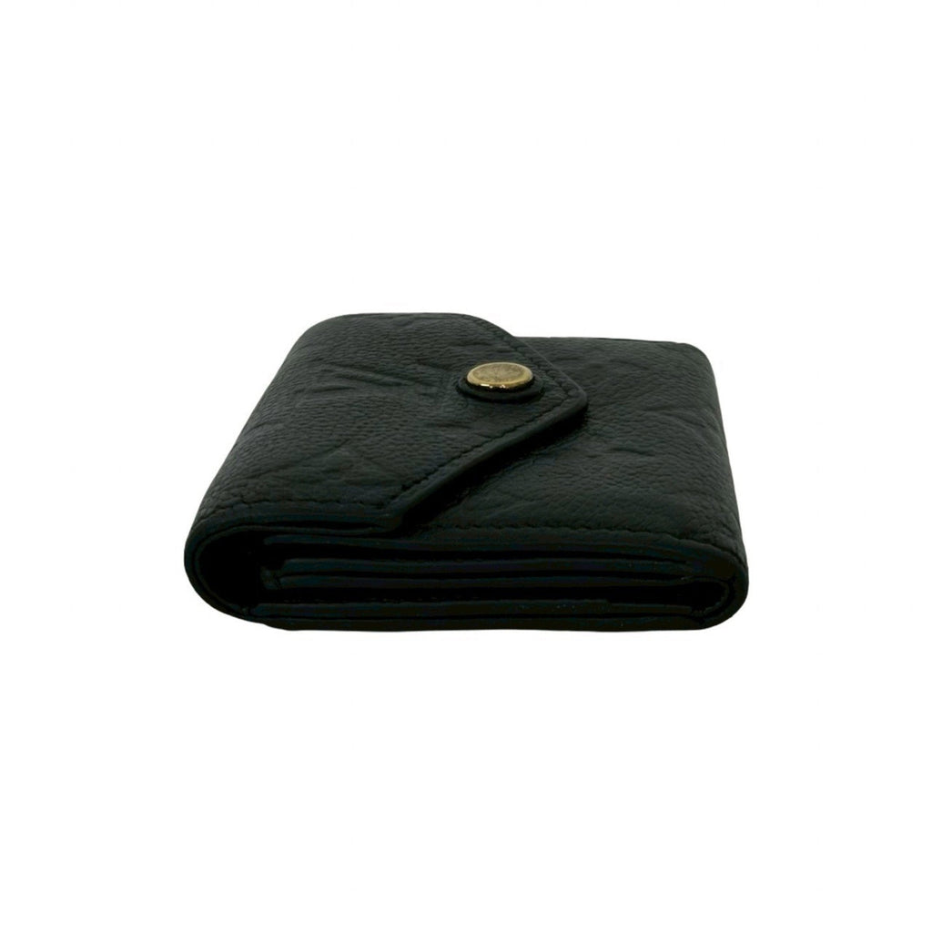 Louis Vuitton Black Leather Wallet (Tri-Fold) (Pre-Owned)