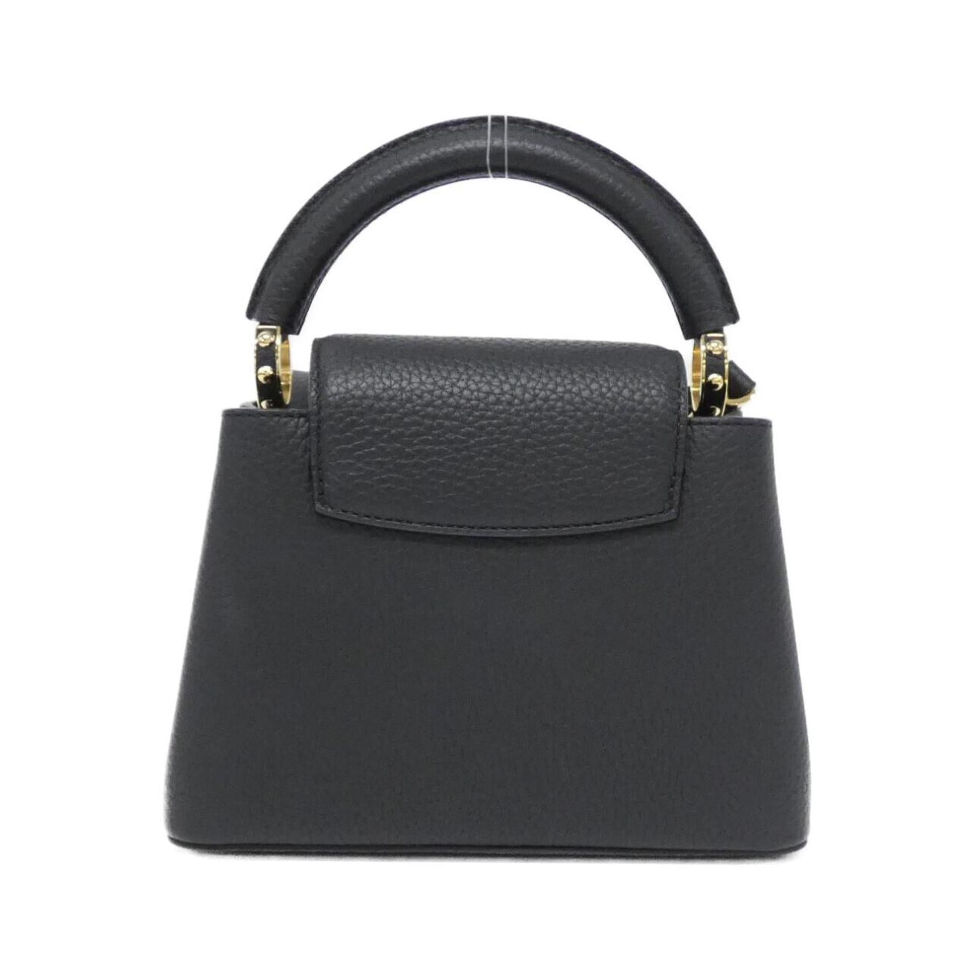 Louis Vuitton Black Leather Handbag (Pre-Owned)
