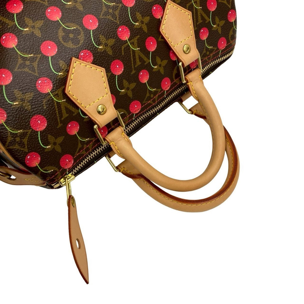 Louis Vuitton Brown Red Color Leather Pvc Boston Bag Handbag (Pre-Owned)