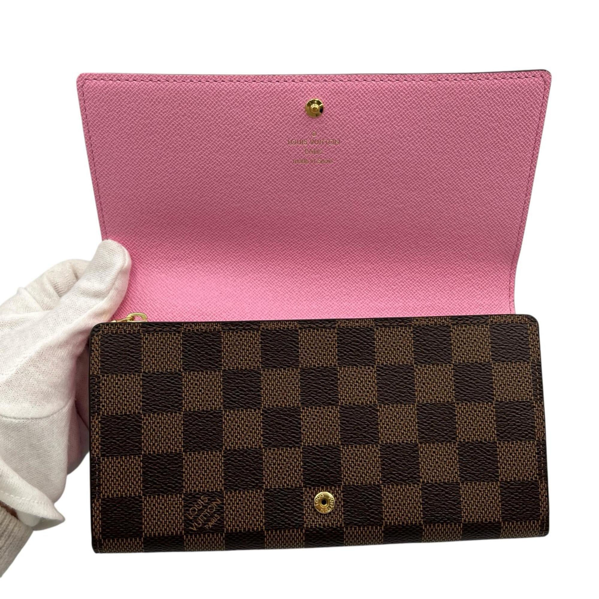 Louis Vuitton Brown Damier Canvas Long Wallet (Bi-Fold) (Pre-Owned)