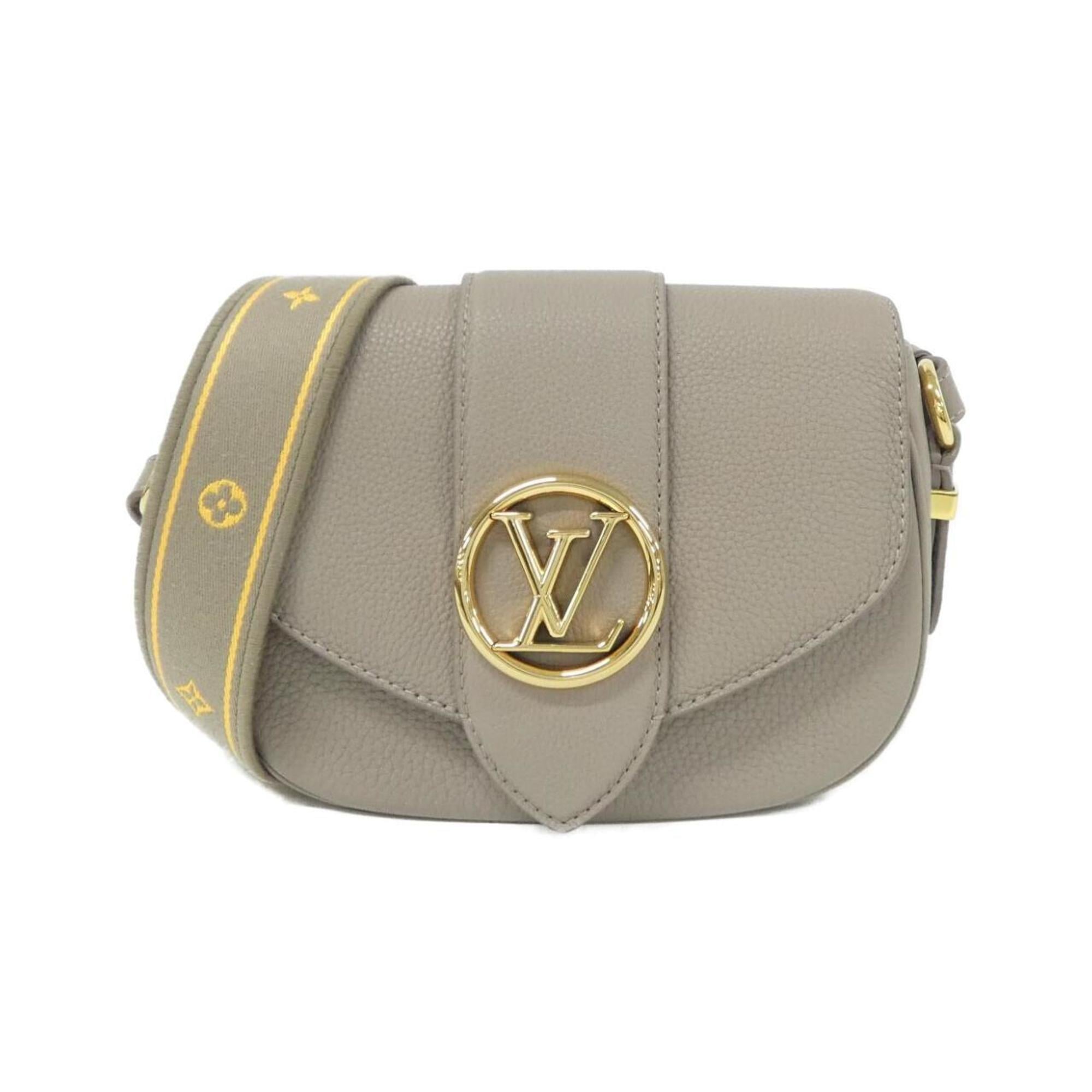 Louis Vuitton Gris Leather Shoulder Bag (Pre-Owned)