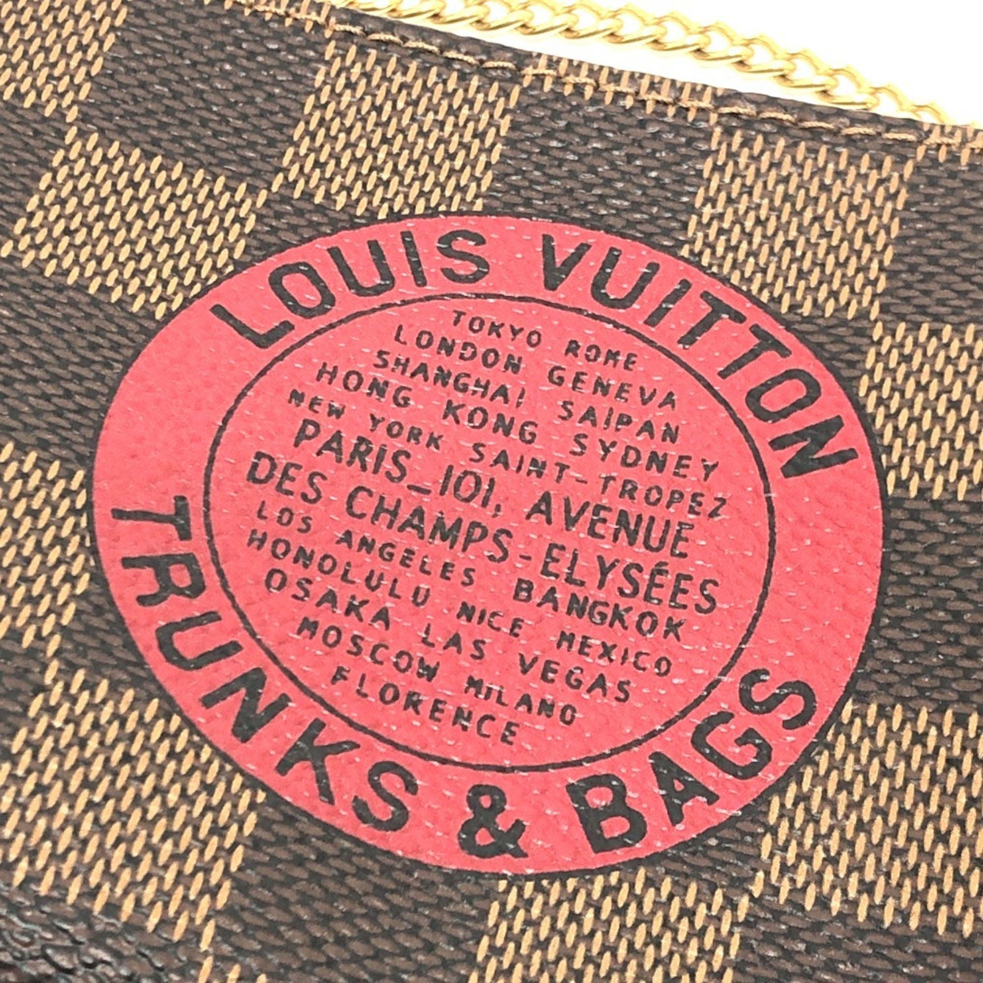 Louis Vuitton Brown Ebene Damier Canvas Pochette Pouch (Pre-Owned)