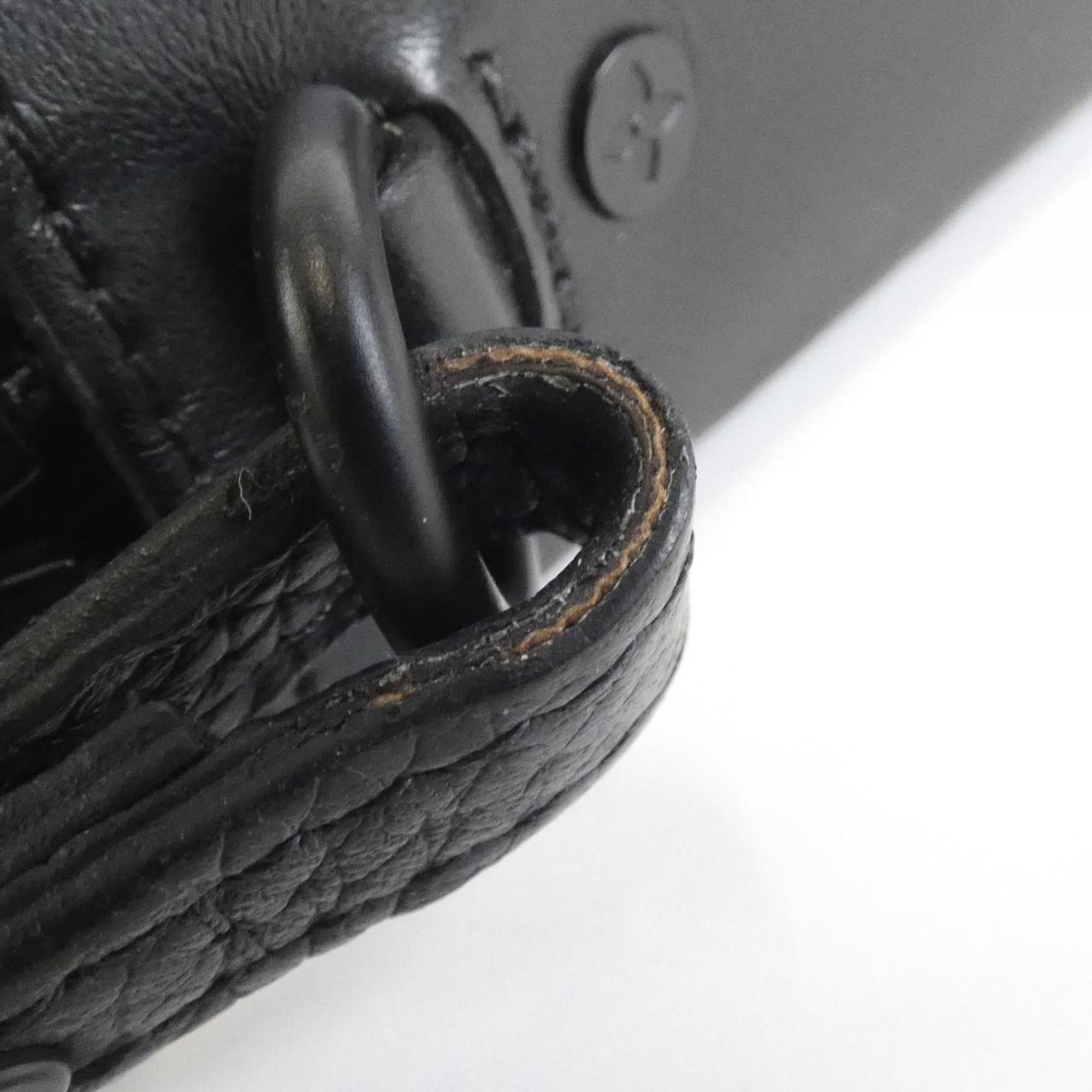 Louis Vuitton Black Leather Handbag (Pre-Owned)