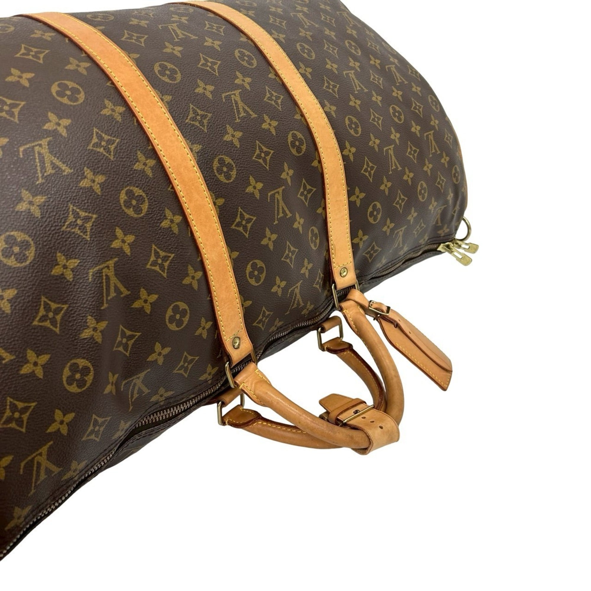 Louis Vuitton Brown Leather Pvc Boston Bag Shoulder Bag (Pre-Owned)