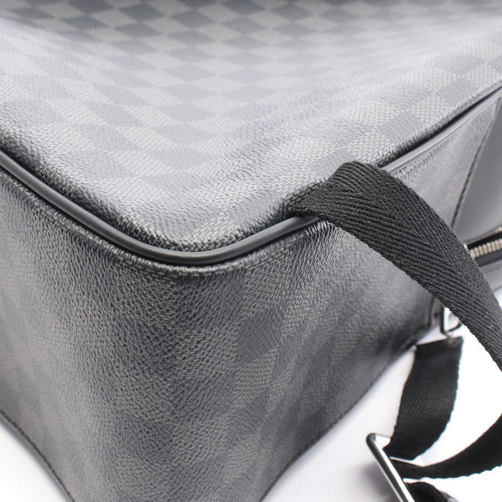 Louis Vuitton Black Coated Canvas Leather Backpack (Pre-Owned)