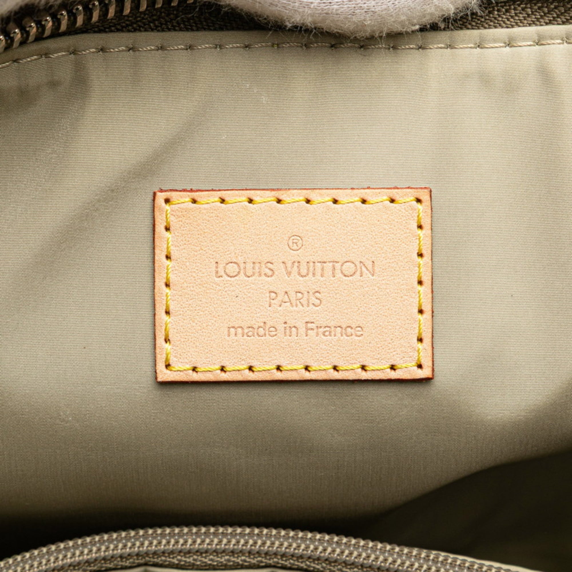 Louis Vuitton Damier Geant Earth Khaki Canvas Leather Pouch (Pre-Owned)
