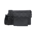 Louis Vuitton Black Leather Pouch Shoulder Bag (Pre-Owned)