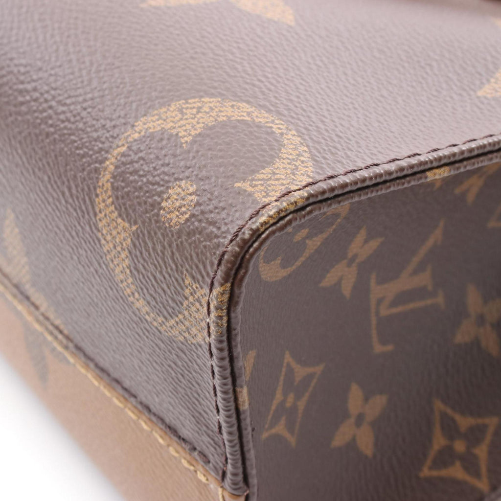 Louis Vuitton Beige Brown Coated Canvas Handbag (Pre-Owned)