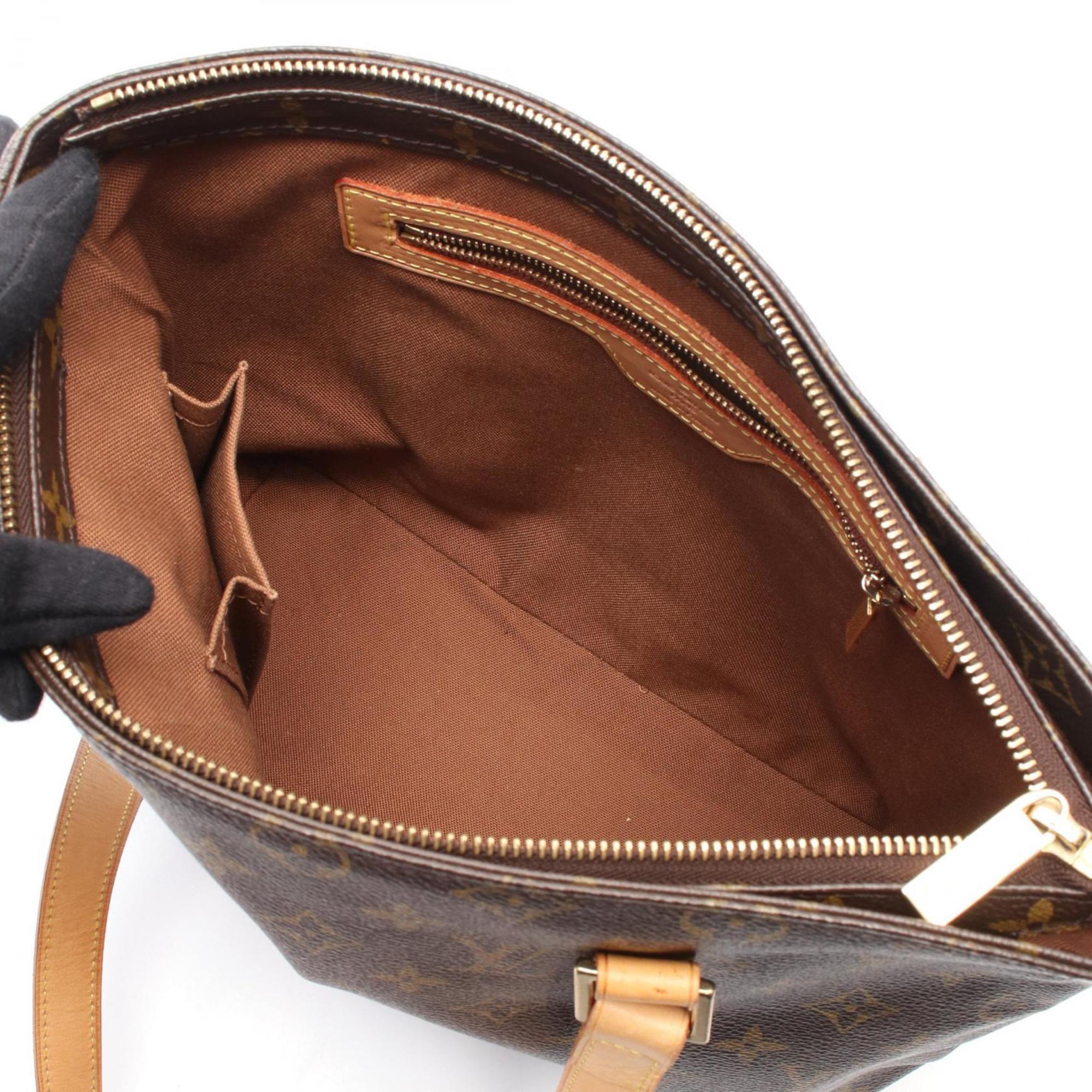 Louis Vuitton Monogram Brown Coated Canvas Leather Shoulder Bag (Pre-Owned)