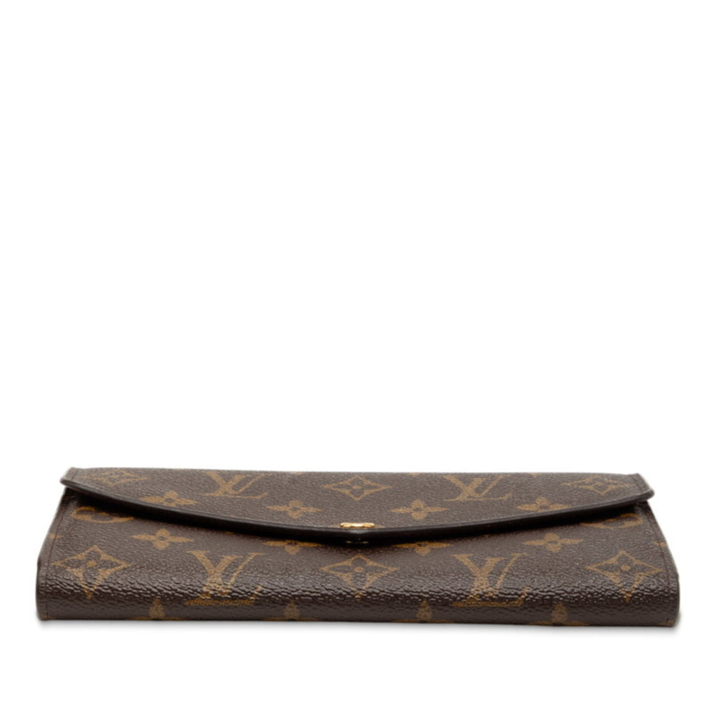 Louis Vuitton Brown Pvc Leather Long Wallet (Tri-Fold) (Pre-Owned)