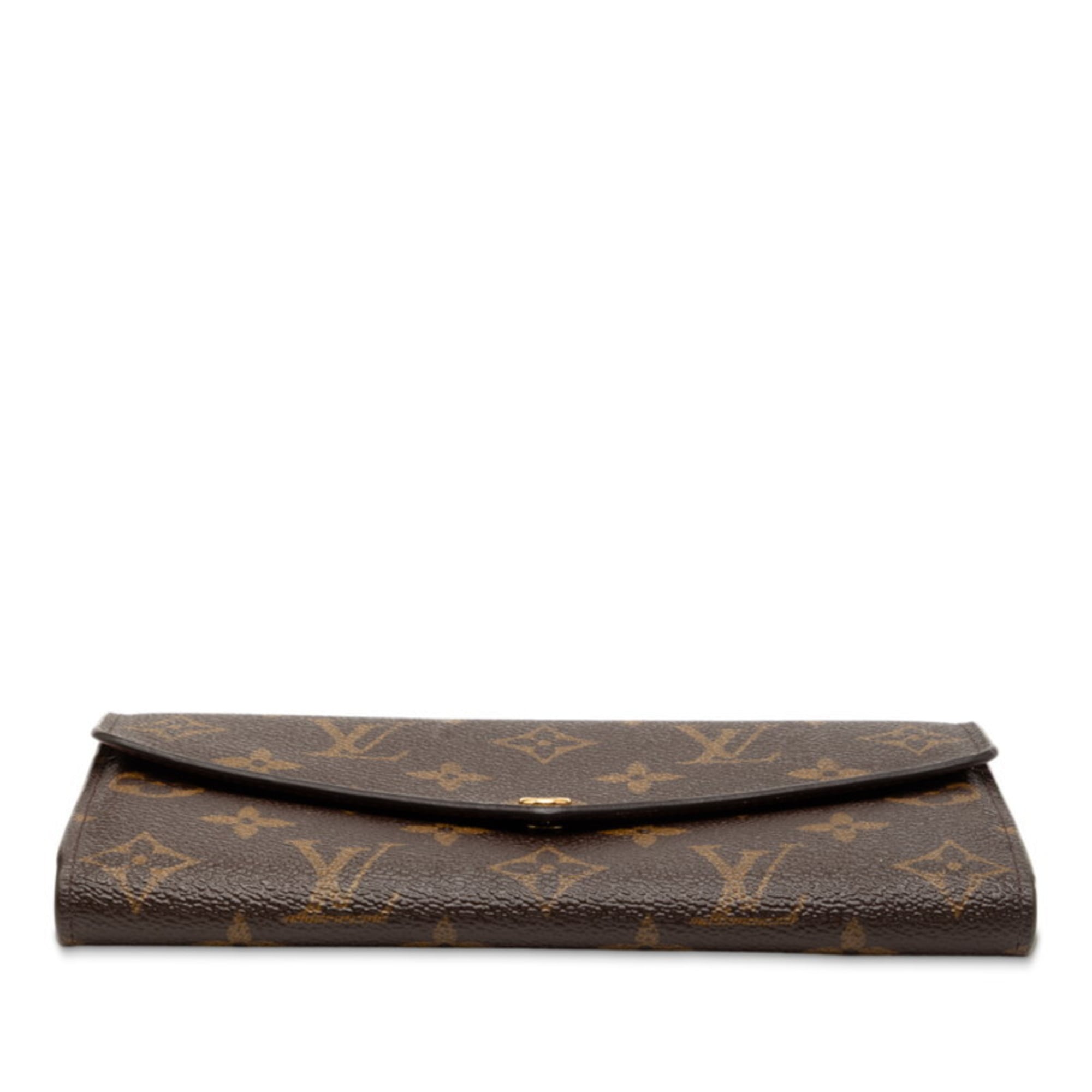 Louis Vuitton Brown Pvc Leather Long Wallet (Tri-Fold) (Pre-Owned)