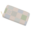 Louis Vuitton Beige Light Green Long Wallet (Bi-Fold) (Pre-Owned)