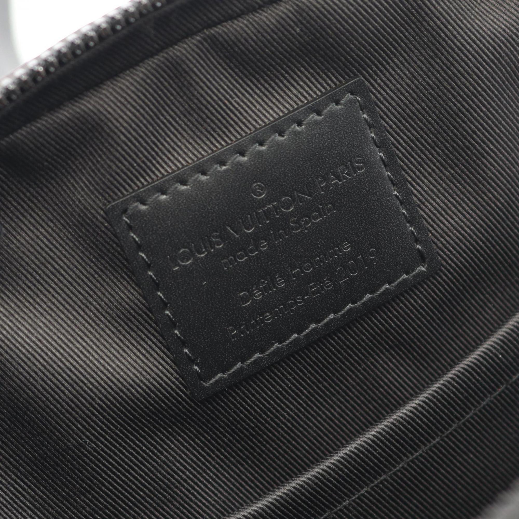 Louis Vuitton Black Brown Monogram Macassar Coated Canvas Leather Fanny Pack Sling Bag (Pre-Owned)