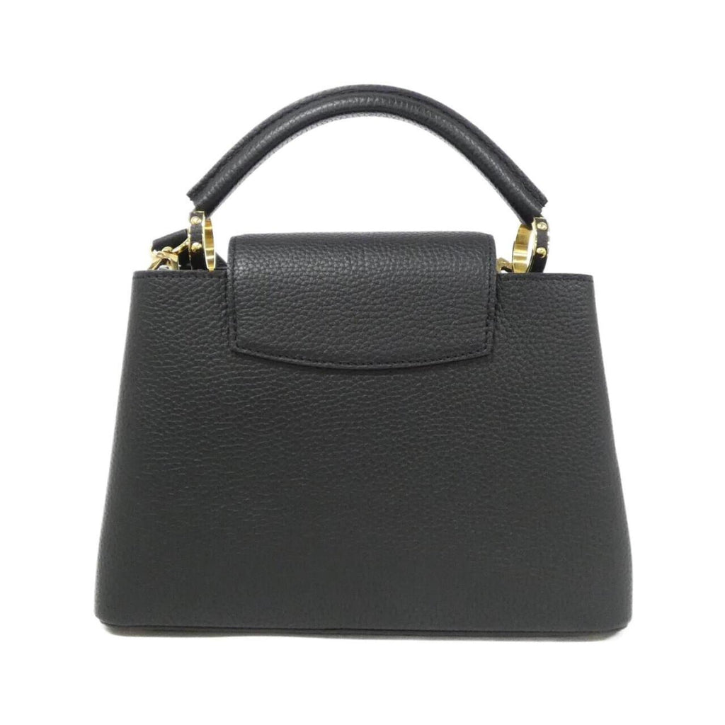 Louis Vuitton Black Leather Handbag Shoulder Bag (Pre-Owned)