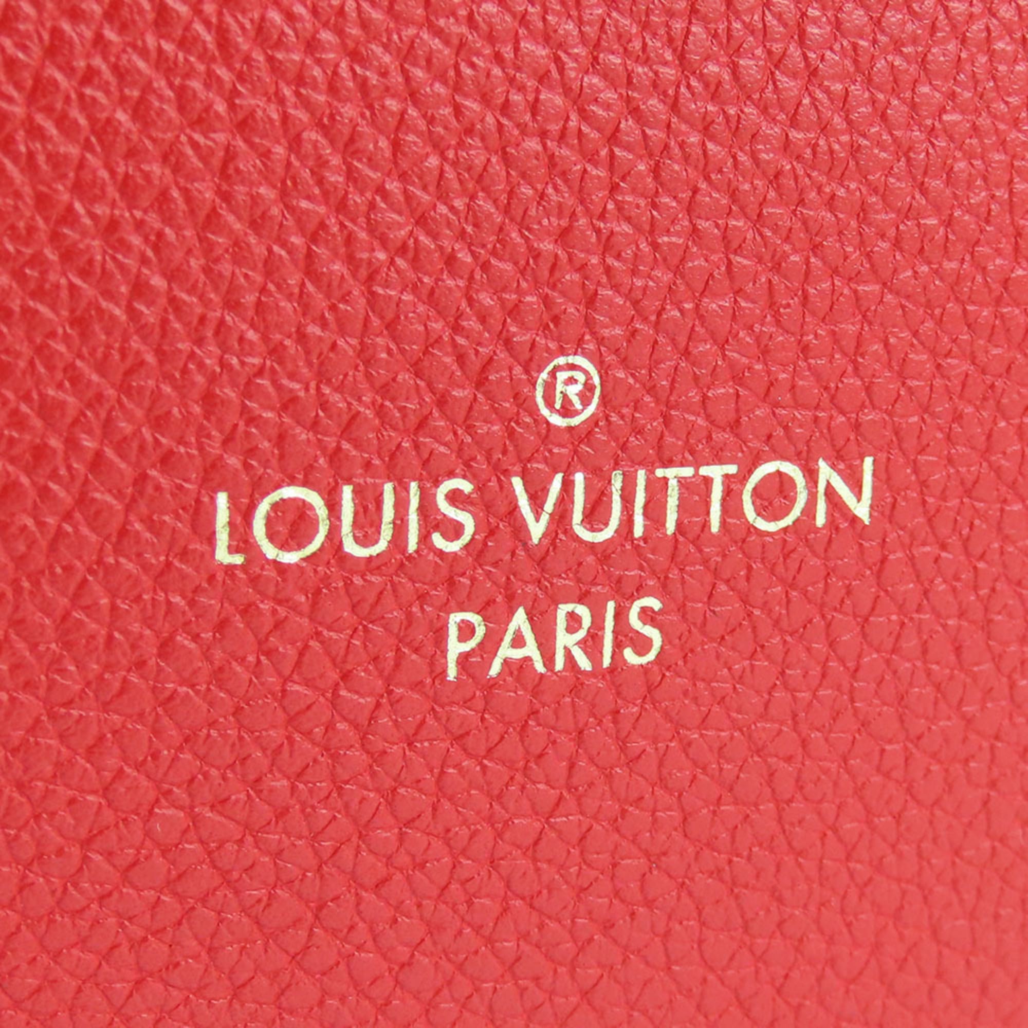 Louis Vuitton Monogram Cerise Red Brown Monogram Leather Tote Bag (Pre-Owned)