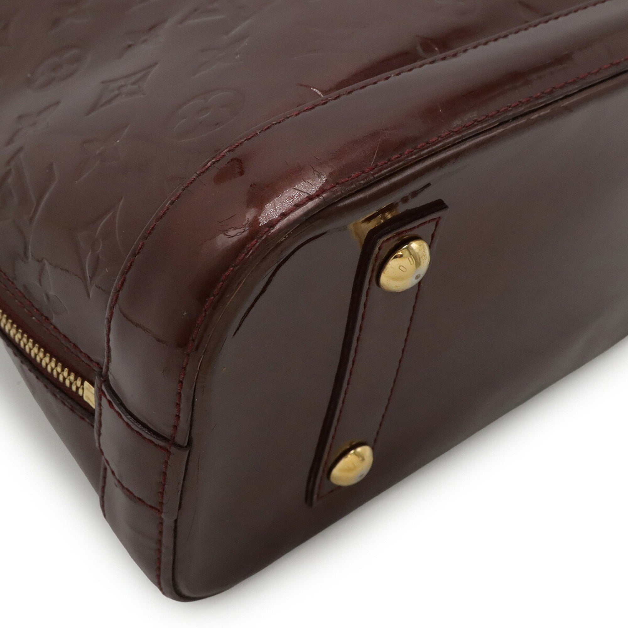 Louis Vuitton Bordeaux Rouge Fauviste Monogram Vernis Handbag (Pre-Owned)