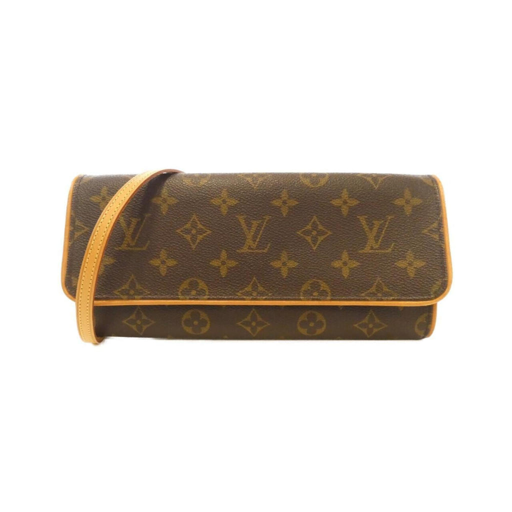 Louis Vuitton Marron Coated Canvas Pochette Shoulder Bag (Pre-Owned)