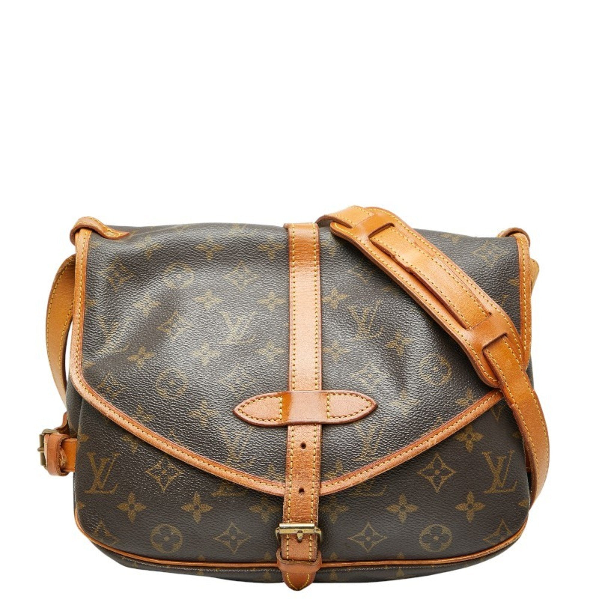 Louis Vuitton Brown Pvc Leather Shoulder Bag (Pre-Owned)