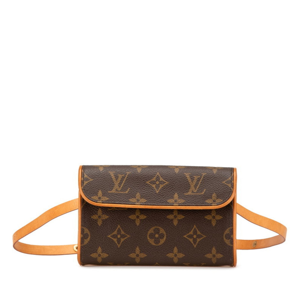 Louis Vuitton Brown Pvc Leather Pochette Sling Bag (Pre-Owned)