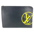 Louis Vuitton Black Yellow Epi Leather Clutch Bag Pochette Pouch (Pre-Owned)