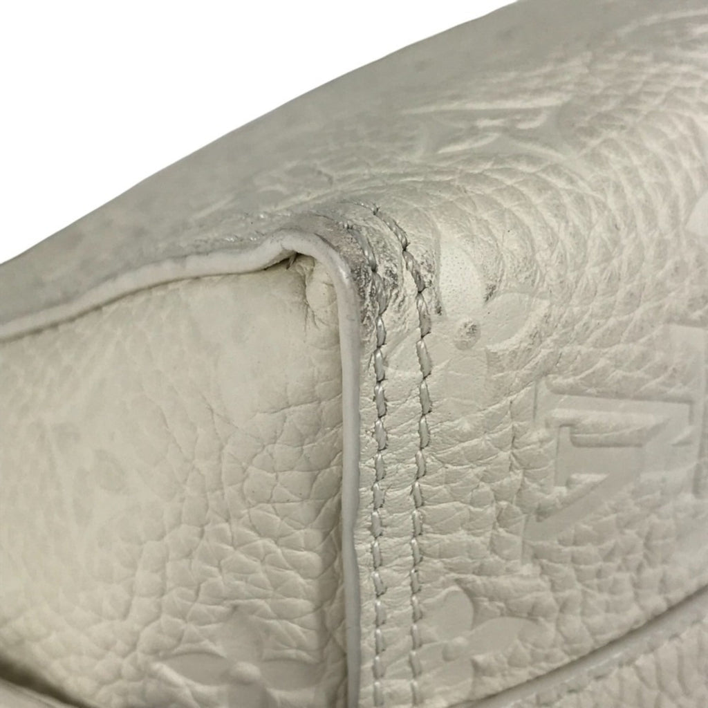 Louis Vuitton Monogram Empreinte White Leather Clutch Bag Pochette Shoulder Bag (Pre-Owned)