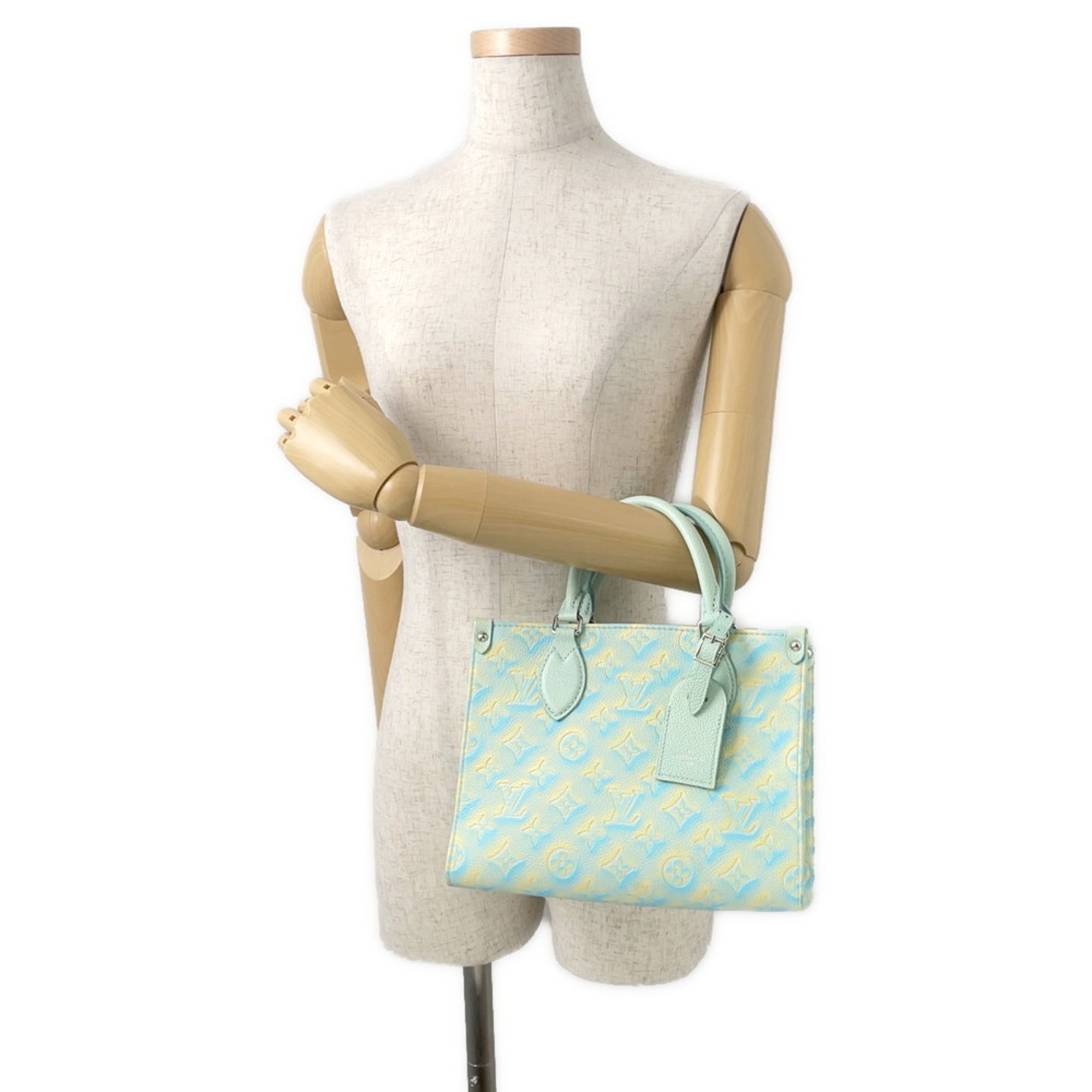 Louis Vuitton Blue Monogram Yellow Monogram Empreinte Handbag Shoulder Bag (Pre-Owned)