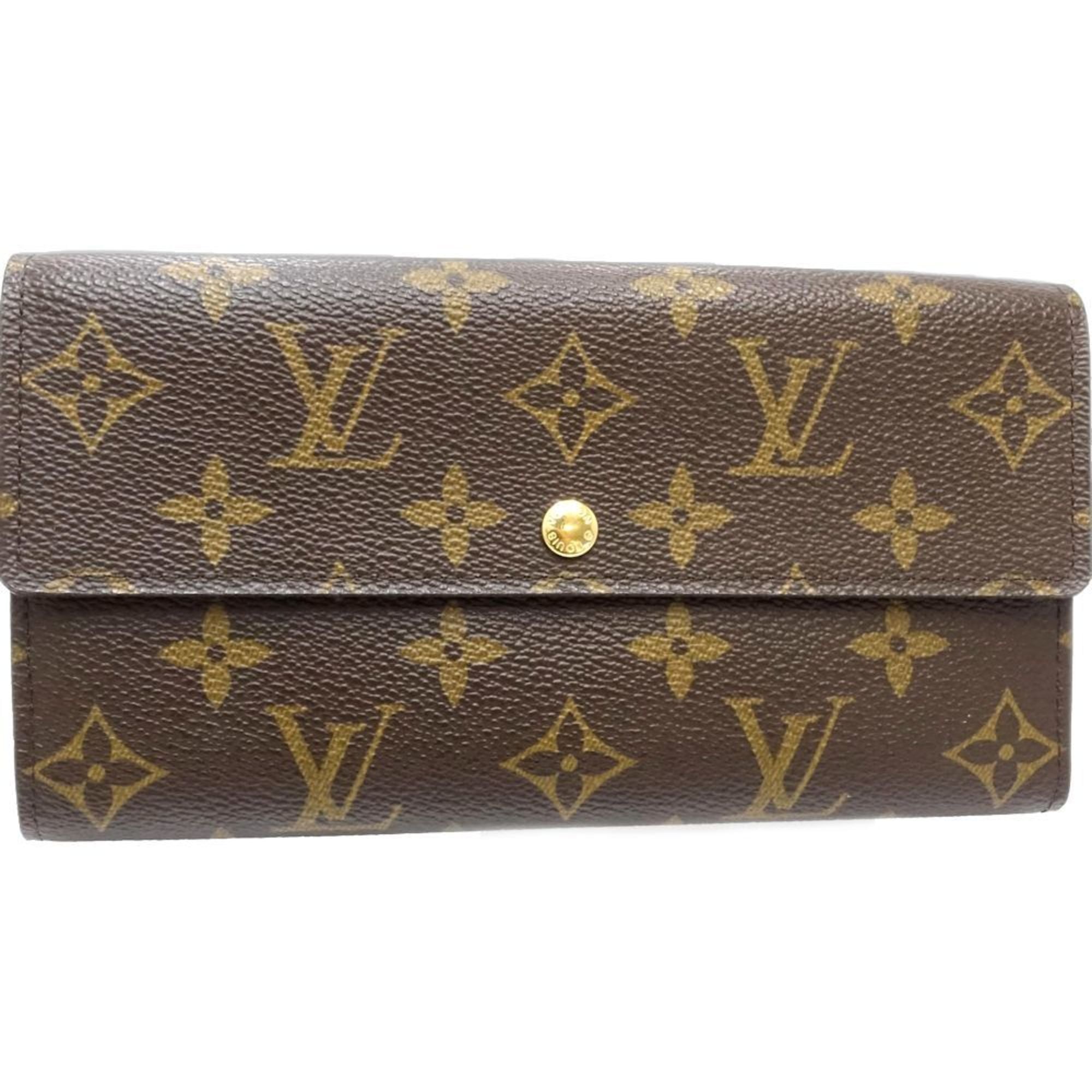 Louis Vuitton Monogram Brown Canvas Long Wallet (Bi-Fold) (Pre-Owned)