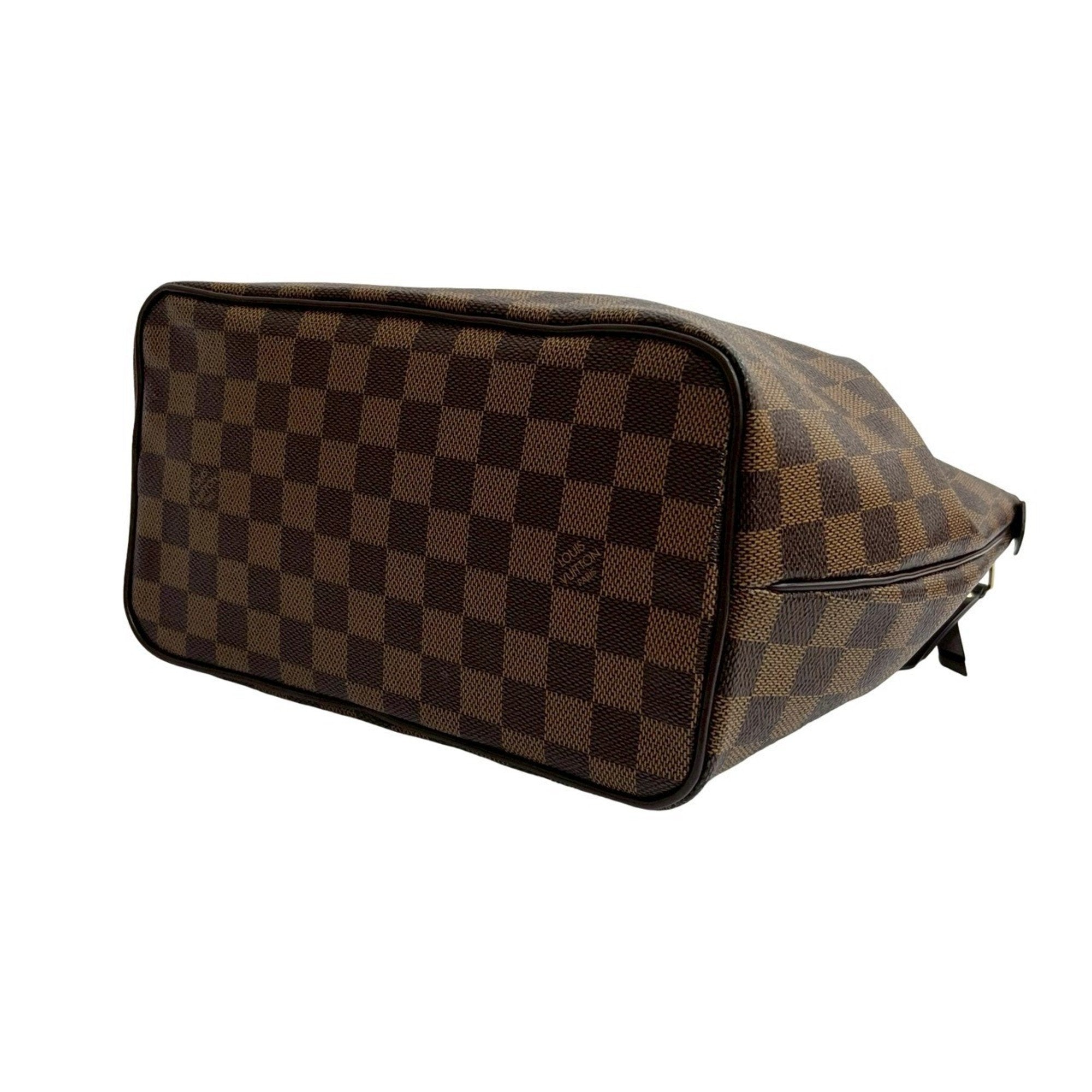 Louis Vuitton Brown Leather Pvc Handbag Tote Bag (Pre-Owned)