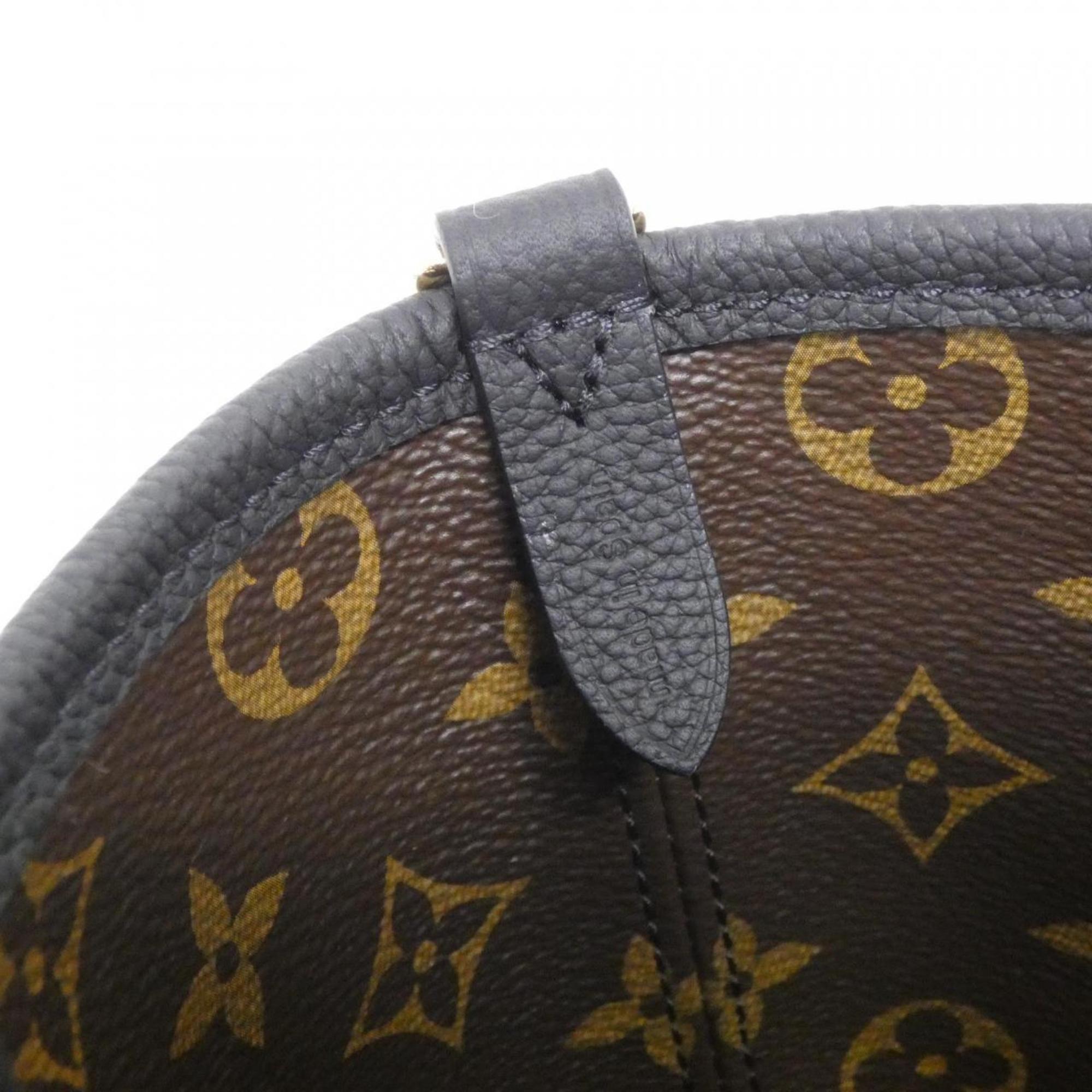 Louis Vuitton Black Marron Coated Canvas Leather Handbag (Pre-Owned)