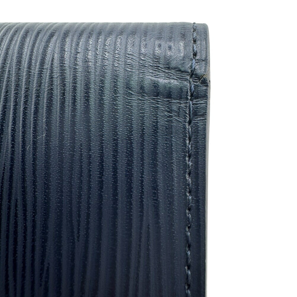 Louis Vuitton Navy Leather Long Wallet (Bi-Fold) (Pre-Owned)