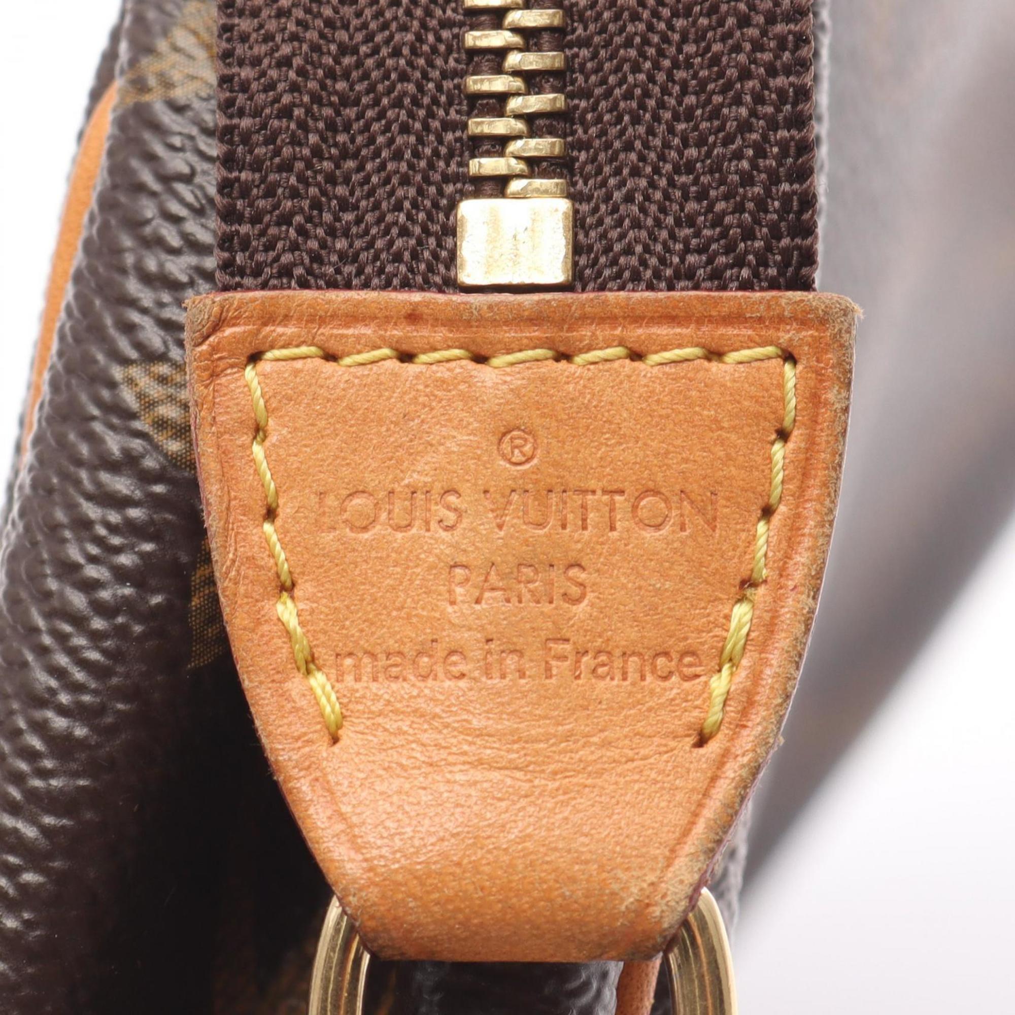 Louis Vuitton Brown Coated Canvas Leather Shoulder Bag (Pre-Owned)
