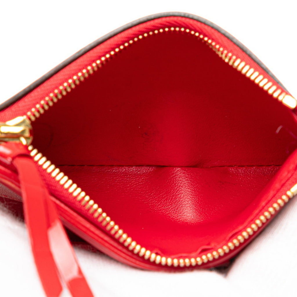 Louis Vuitton Cerise Monogram Red Color Leather Bill Wallet (Tri-Fold) (Pre-Owned)
