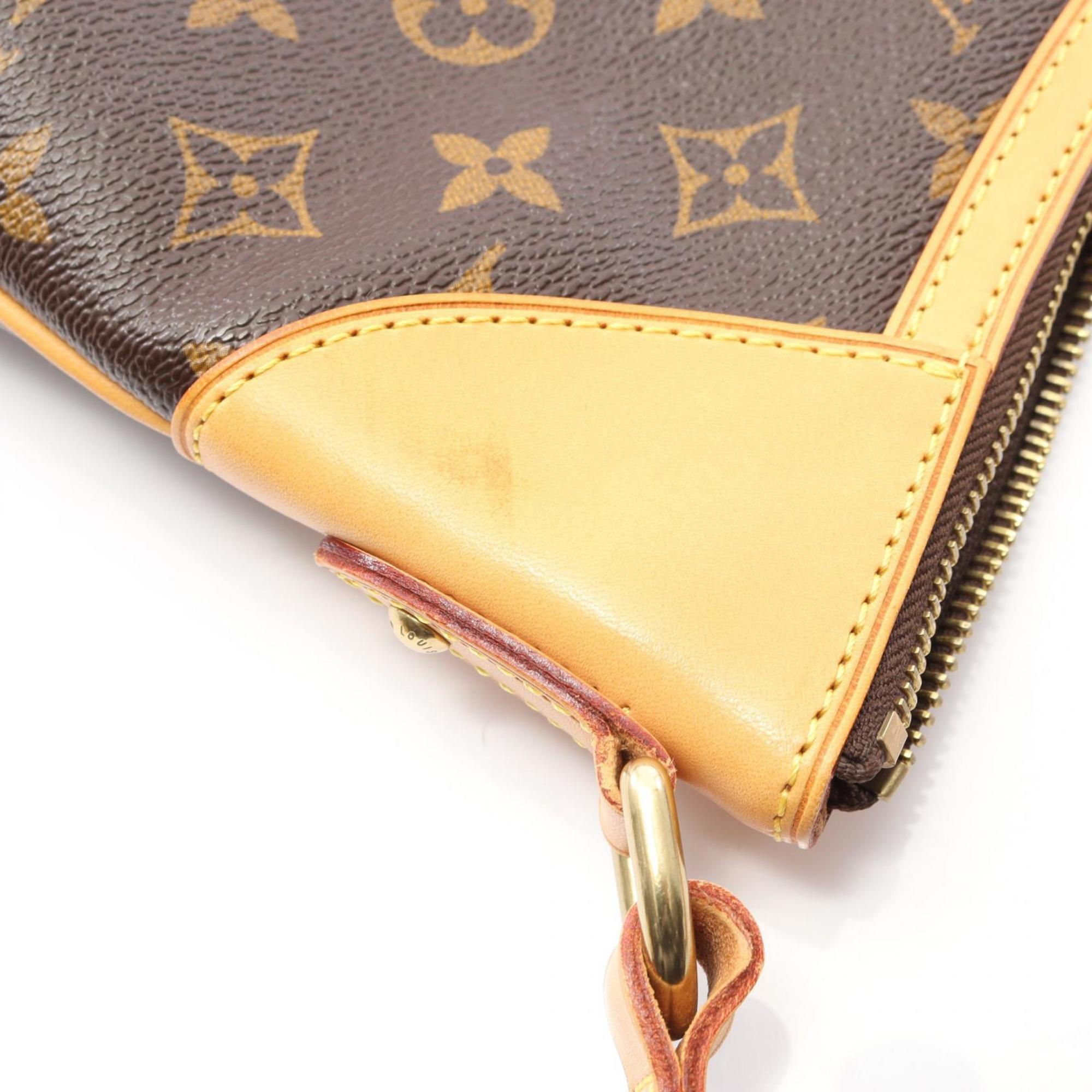 Louis Vuitton Brown Coated Canvas Leather Shoulder Bag (Pre-Owned)