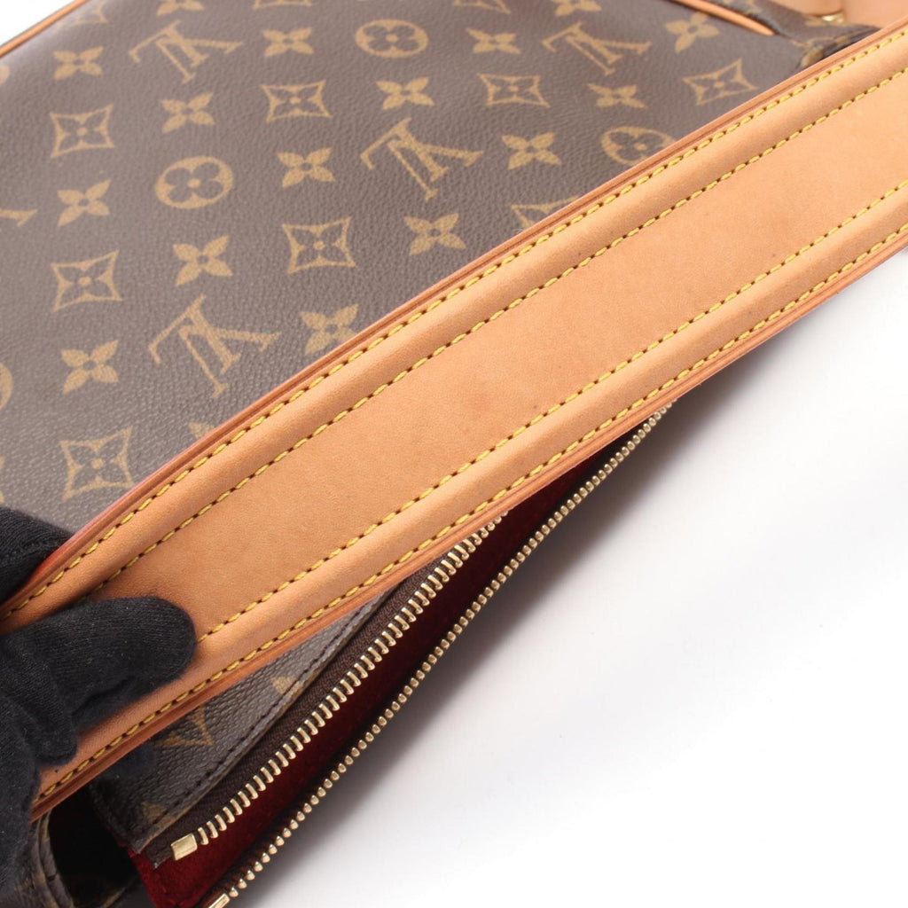 Louis Vuitton Monogram Brown Coated Canvas Leather Shoulder Bag (Pre-Owned)