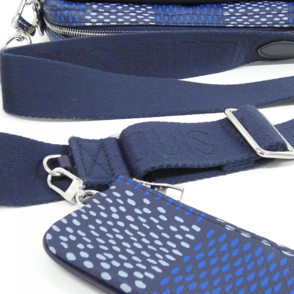 Louis Vuitton Blue Coated Canvas Handbag Pouch (Pre-Owned)