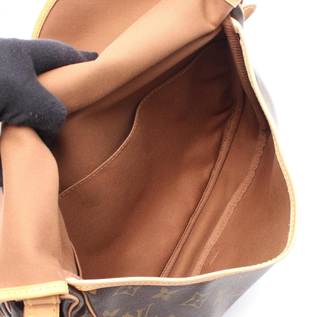 Louis Vuitton Brown Coated Canvas Leather Shoulder Bag (Pre-Owned)
